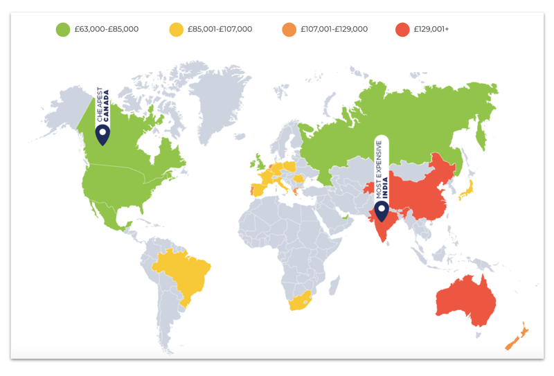 Illustration for article titled The Cheapest and Most Expensive Places to Own Certain Cars Around the World